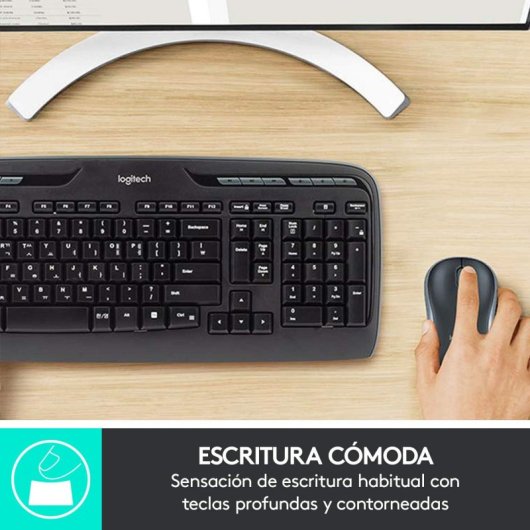 Logitech MK330 Combo Teclado Inalámbrico Negro Layout QWERTY Italiano + Ratón Inalámbrico