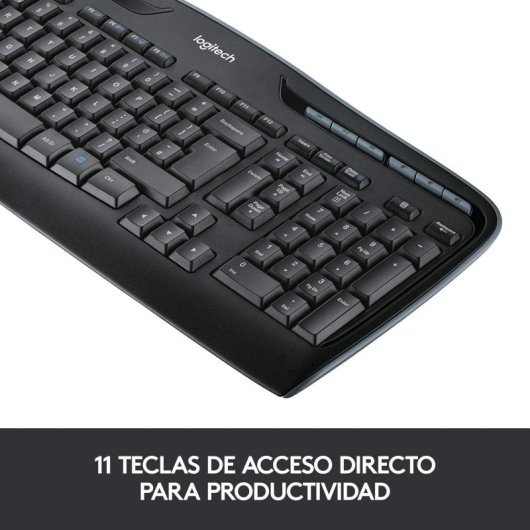 Logitech MK330 Combo Teclado Inalámbrico Negro Layout QWERTY Italiano + Ratón Inalámbrico