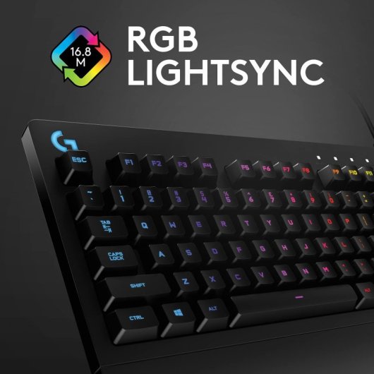 Logitech G213 Prodigy Teclado Gaming RGB Preto Layout QWERTY Inglês USA