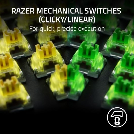Razer BlackWidow V4 X Teclado Mecánico Gaming RGB Switch Yellow Negro Layout QWERTY Italiano
