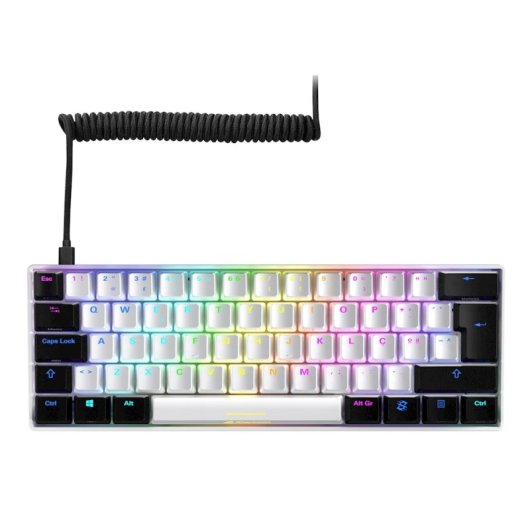 Sharkoon SKILLER SGK50 S4 Teclado Mecânico Gaming RGB Branco Layout QWERTY Italiano