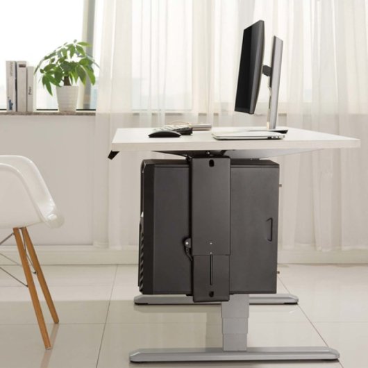 Aisens drehbarer und höhenverstellbarer CPU-Ständer für unter den Schreibtisch mit Easy Lock