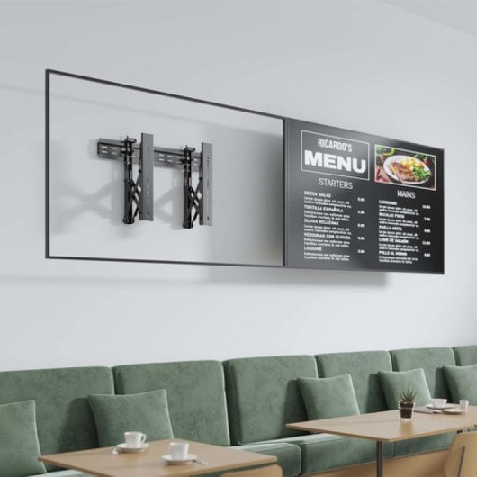 Aisens Soporte para Videowall Nivelable y Función Pop-out para TV 37-70" Vesa 600x400 Max 45kg  Negro