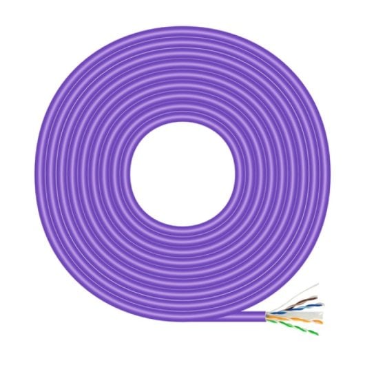 Aisens Cable de Red RJ45 LSZH Cat 6 UTP Rígido AWG23 CCA (Aleación) Violeta 305m