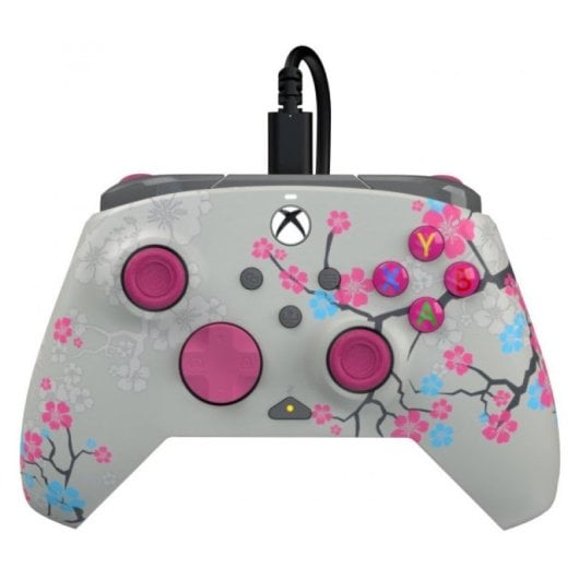 PDP Rematch Glow Mando con Cable Gris/Rosa para Xbox X/S/One/PC