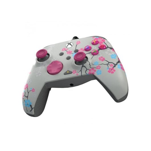 PDP Rematch Glow Mando con Cable Gris/Rosa para Xbox X/S/One/PC