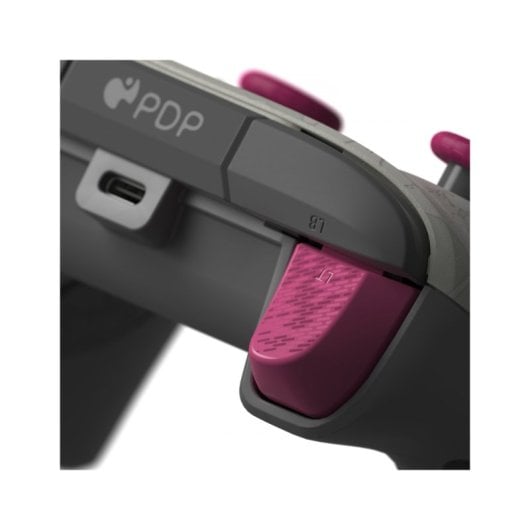 PDP Rematch Glow Mando con Cable Gris/Rosa para Xbox X/S/One/PC