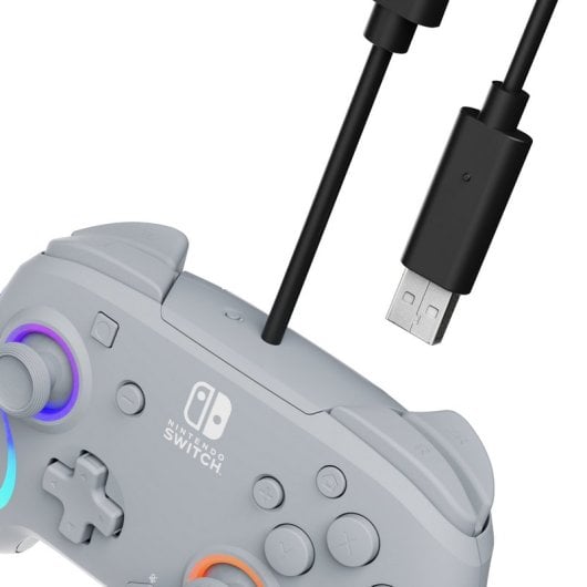 Controller cablato PDP Afterglow Wave Grey per Nintendo Switch/OLED