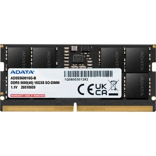 Arbeitsspeicher RAM Adata AD5S560016G-S 16GB 1x16GB DDR5 5600MHz CL46 SO-DIMM ECC