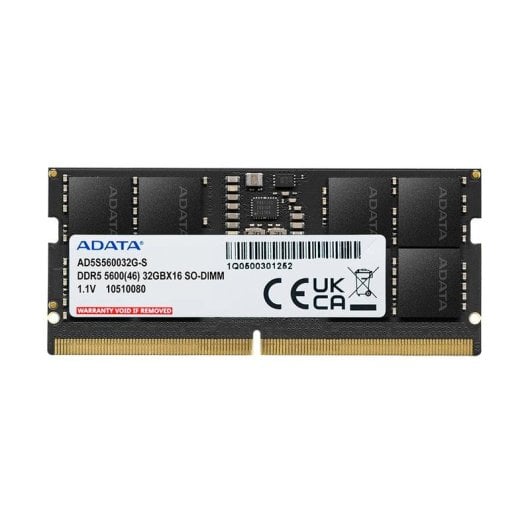 Arbeitsspeicher RAM Adata AD5S560016G-S 16GB 1x16GB DDR5 5600MHz CL46 SO-DIMM ECC