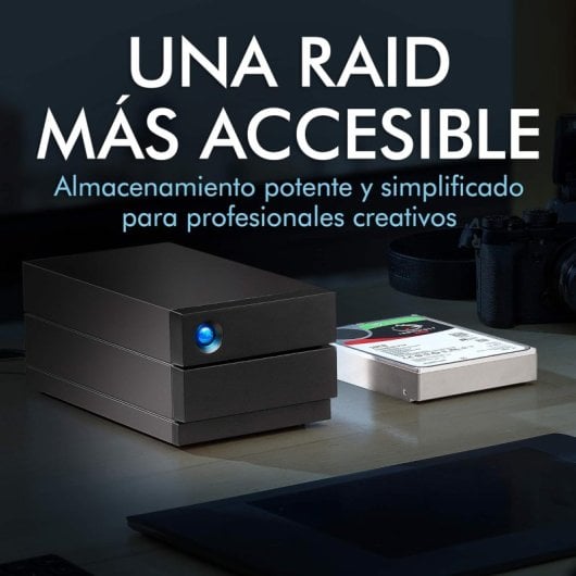 LaCie 2big RAID 8TB array di dischi Desktop Nero