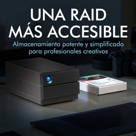 LaCie 2big RAID 16TB array di dischi Desktop Nero