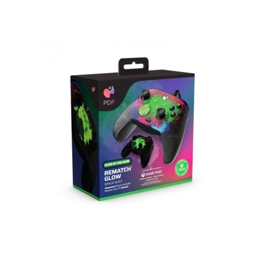 Controller cablato PDP Rematch Glow Space Dust per Xbox X/S/One/PC