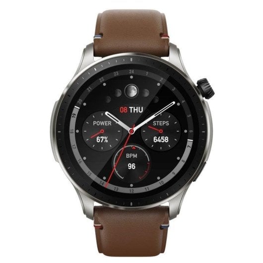 Amazfit GTR 4 Bluetooth GPS 46mm AMOLED Castanho Pulseira Preta Única 5ATM SpO2