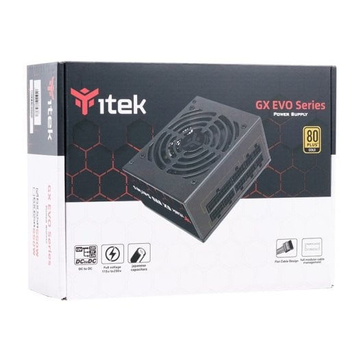 itek GX550 EVO bloc d'alimentation 550 W 24 broches ATX SFX Noir
