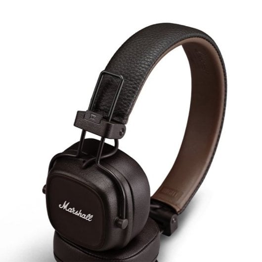 Cuffie Bluetooth pieghevoli Marshall Major IV con 80 ore di durata della batteria Marrone