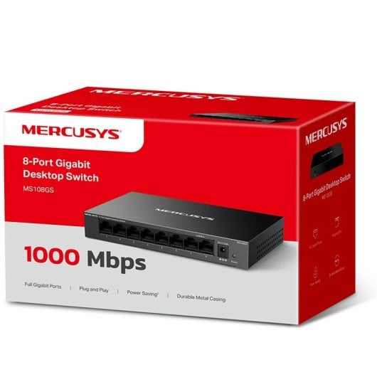 Commutateur Gigabit de bureau Mercusys MS108GS 8 ports RJ-45