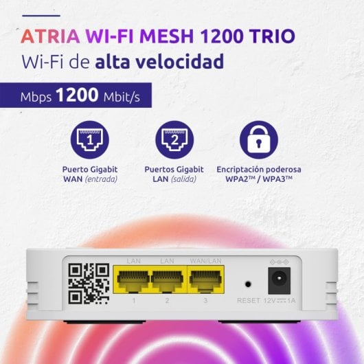 Strong Atria Wi-Fi Mesh Home Trio Pack 1200 Sistema Mesh WiFi 5 1200Mbps