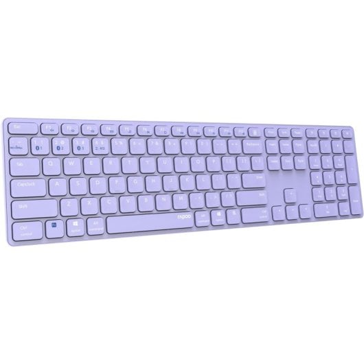 Rapoo E9800M Tastiera wireless Qwerty multimodale ultrasottile viola
