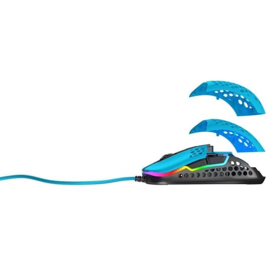 Mouse da gioco ottico USB ambidestro Xtrfy M42 16000 DPI blu