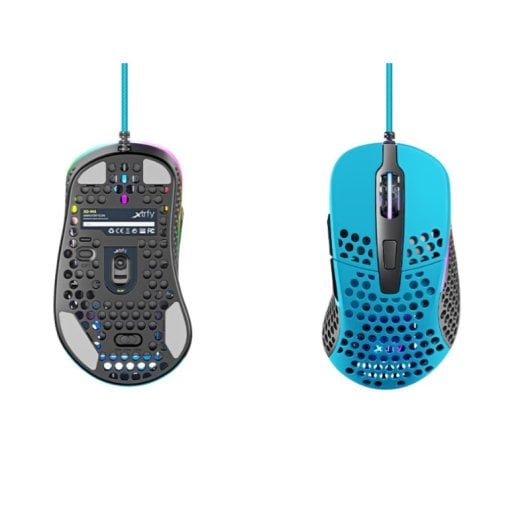 Mouse da gioco ottico USB ambidestro Xtrfy M42 16000 DPI blu