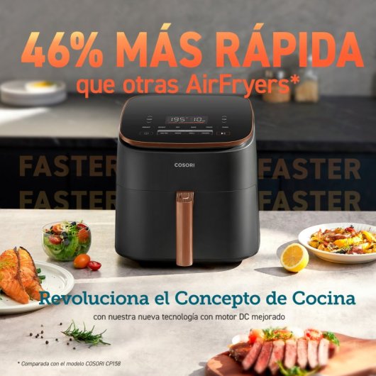 Cosori Turbo Blaze Chef Edition Freidora de Aire sin Aceite 6L 1725W Negra