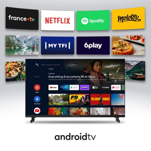 Thomson 24HA2S13C Téléviseur LED HD Android 24" + Adaptateur 12V