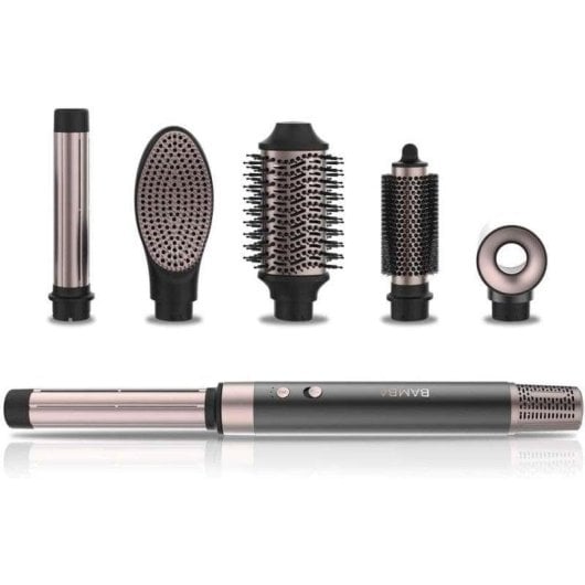 Modelador Multifuncional Cecotec Bamba CeramicCare AirGlam Original 1400W Cerâmica Iónica Coanda 3 Temperaturas 6 Acessórios Cinzento