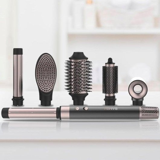 Modelador Multifuncional Cecotec Bamba CeramicCare AirGlam Original 1400W Cerâmica Iónica Coanda 3 Temperaturas 6 Acessórios Cinzento