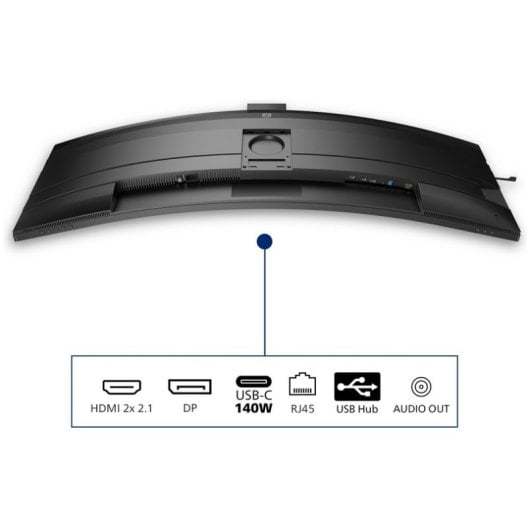 Monitor Philips 49B2U5900CH 48.8" Dual QHD 75Hz VA Curved HDR400 USB-C Webcam Hoogte verstelbaar