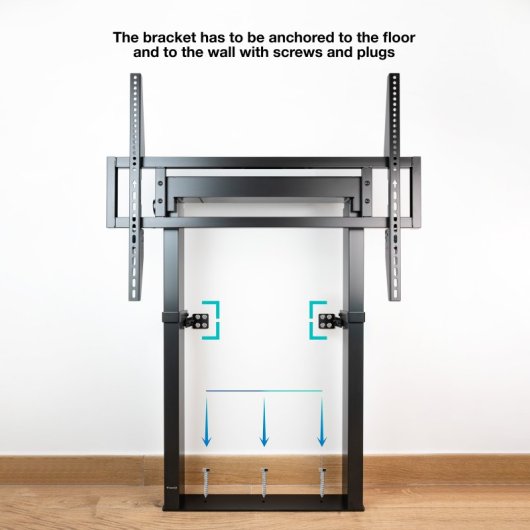 TooQ Hiperión Soporte de Suelo/Pared Fijo para Pantallas 55"-100" VESA 800x600 Peso Max. 120Kg Negro