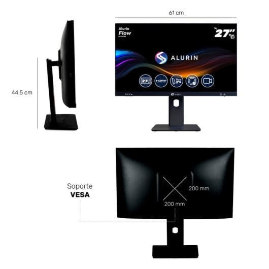 Alurin Flow All in One Intel Core i5-12400/16GB/1TB SSD/27" + Windows 11 Home