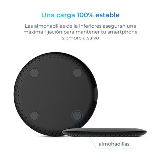 Base de chargement sans fil Ksix Fast Charge 15W pour smartphones et écouteurs Câble Qi USB-C