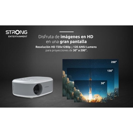 Strong N1 Mini Proyector ANSI LED HD 720p 750 Lúmenes Blanco