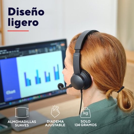 Trust Ayda Headset com Microfone Preto