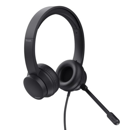 Trust Ayda On Ear Headset USB com Microfone Preto