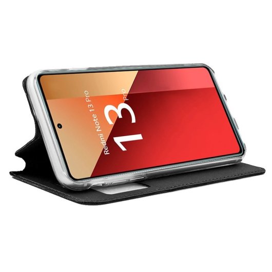 Funda COOL Flip Cover para Xiaomi Redmi Note 13 Pro / Note 14S / Poco M6 Pro Liso Negro