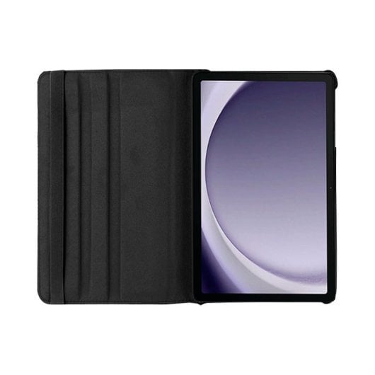 Étui en similicuir lisse noir cool pour Samsung Galaxy Tab A9 X110