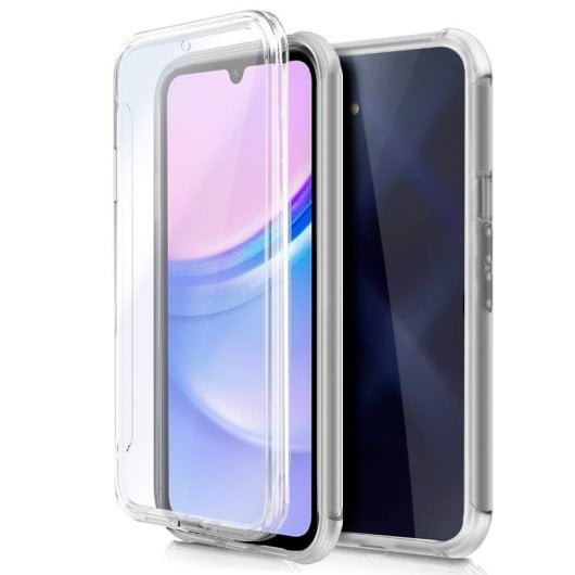 Capa de silicone transparente 3D frontal + traseira para Samsung A155 Galaxy A15 / A15 5G