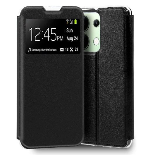 Cool Funda Flip Cover Tipo Libro Liso Negro para Xiaomi Redmi Note 13