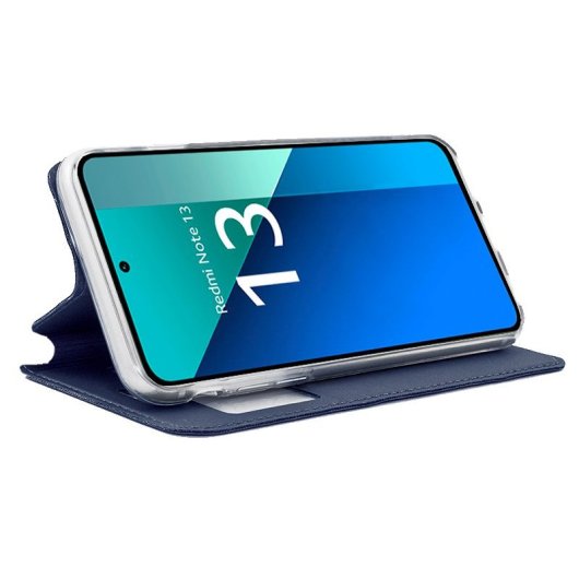 Cool Funda Flip Cover Tipo Libro Liso Azul para Xiaomi Redmi Note 13