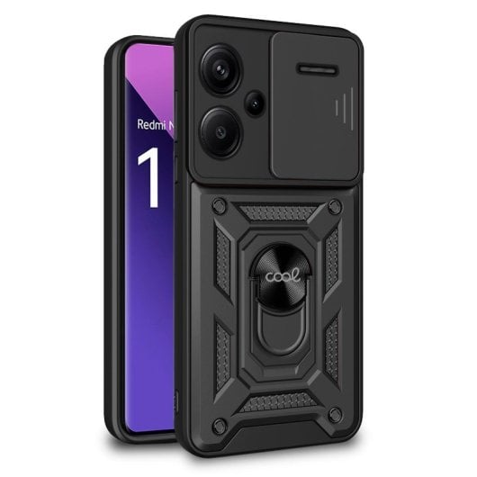 Coole schwarze Hartringhülle für Xiaomi Redmi Note 13 Pro Plus 5G