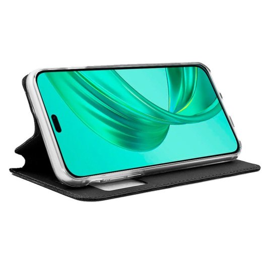 Cool Funda Flip Cover Tipo Libro Liso Negro para Huawei Honor X8B