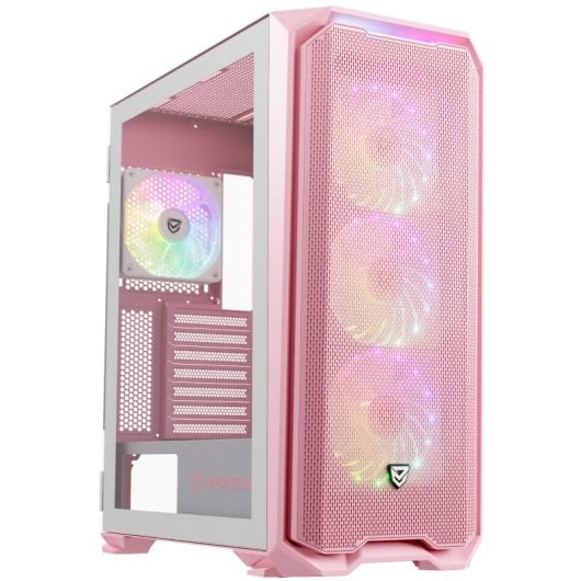 Nfortec Krater X Pink Cristal Templado USB 3.0 ARGB Rosa