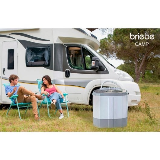 Briebe WM1140 Mini Lavadora Centrifugadora Portátil de 2 Compartimentos 3Kg Gris/Blanco