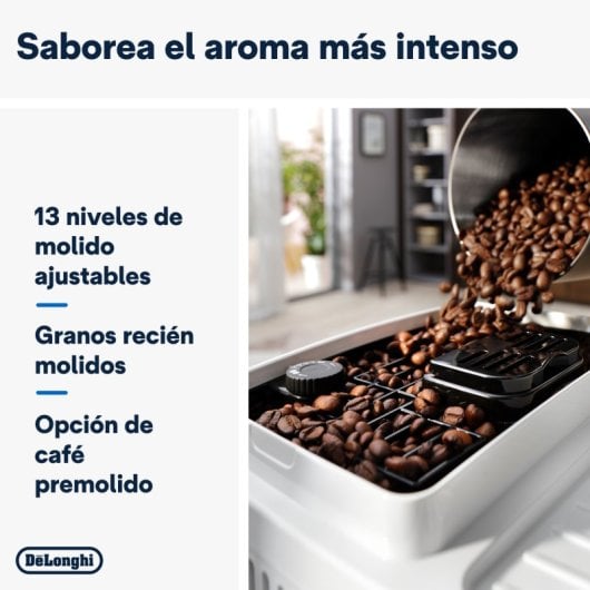 DeLonghi Magnifica Start ECAM220.61.W Cafetière super automatique avec broyeur 15 barres Blanc