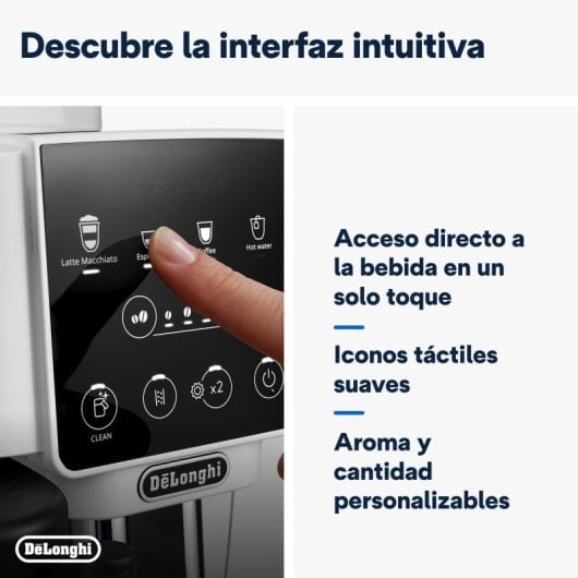 DeLonghi Magnifica Start ECAM220.61.W Cafetière super automatique avec broyeur 15 barres Blanc