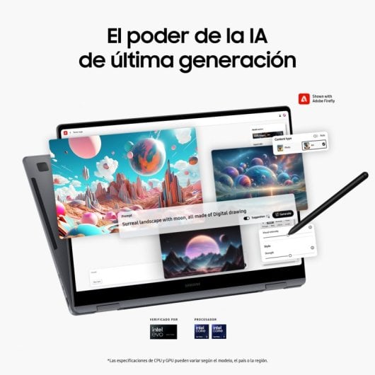 Samsung Galaxy Book4 Pro 360 NP960QGK-KG2ES Intel Evo Core Ultra 7 155H/16GB/1TB SSD/16" Táctil