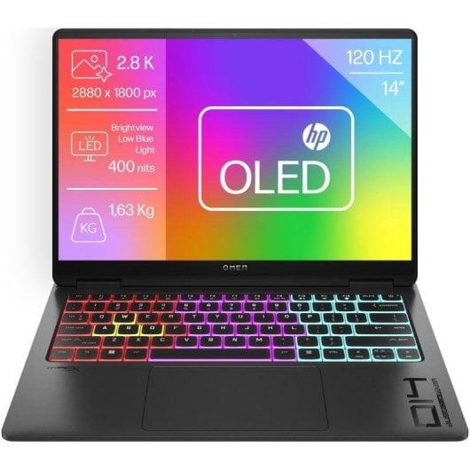 Portátil HP OMEN Transcend 14-fb0000ns 14" Intel Core Ultra 7 16GB 1TB SSD RTX 4060 Windows 11