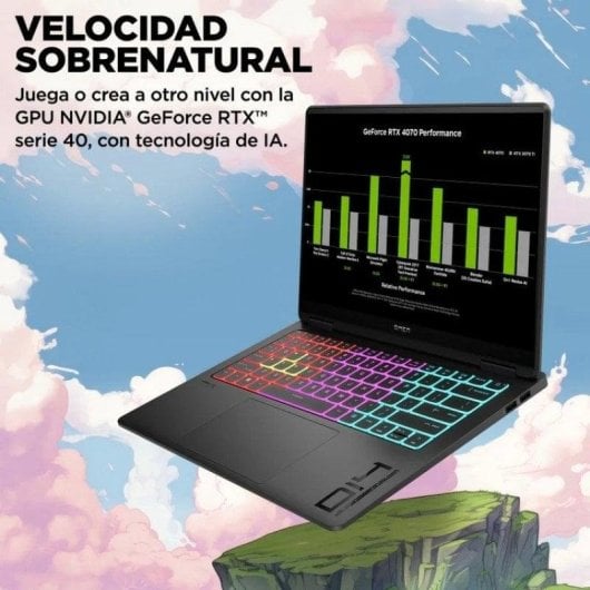 Portátil HP OMEN Transcend 14-fb0000ns 14" Intel Core Ultra 7 16GB 1TB SSD RTX 4060 Windows 11
